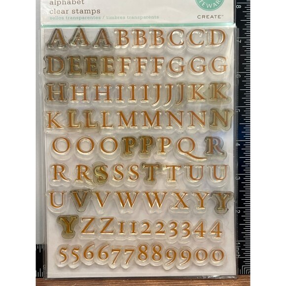 MARTHA STEWART REQUIEM FONT ALPHABET CLEAR CLING PHOTOPOLYMER STAMP SET - Picture 3 of 4